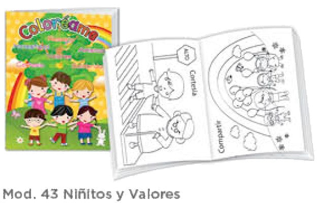 Cuaderno p/Colorear Niñitos y Valores c/16 Paginas Carta granmark® 776-43 Pieza 751214575982 01