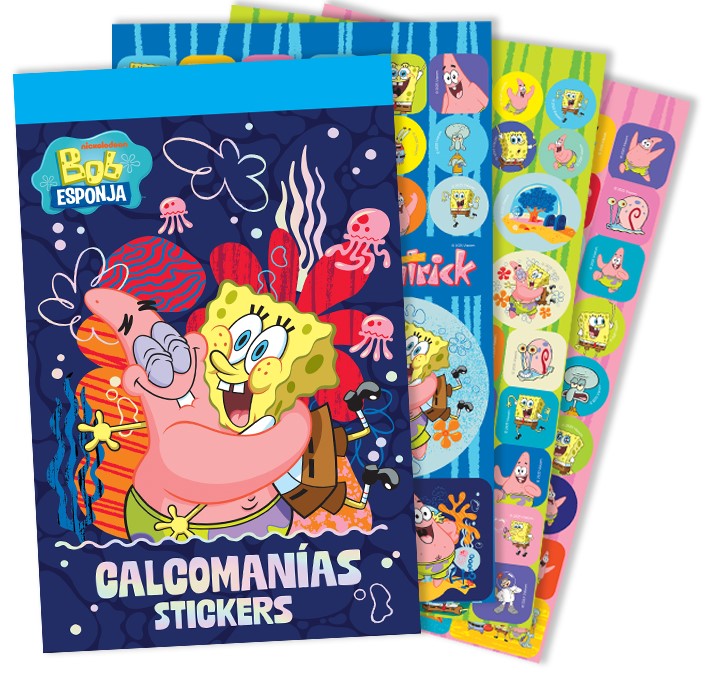 Calcomanía Block Bob Esponja c/250 en 6 hojas 15×23.1cm granmark® 192-16 Pieza 751214940131 01