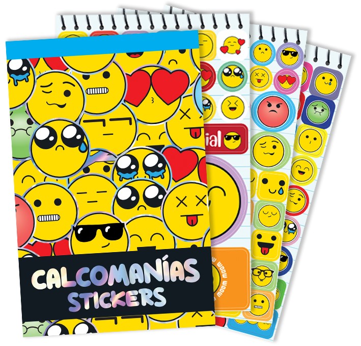 Calcomanía Block Caritas y Emociones c/250 en 6 hojas 15×23.1cm granmark® 192-6 Pieza 751214940032 0