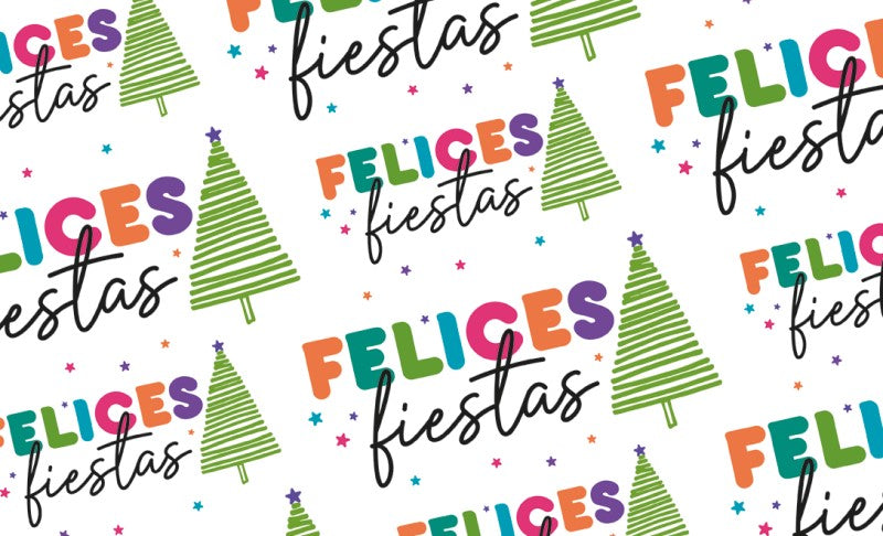 Papel p/Regalo Navidad Felices Fiestas Pinos 70×51.3cm granmark® 930-7797 Hoja 751214175199 01