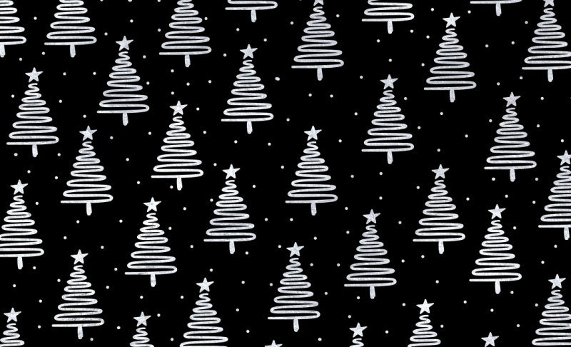 Papel p/Regalo Navidad Pino Gis fondo Negro 70×51.3cm granmark® 930-7532 Hoja 751214172389 01