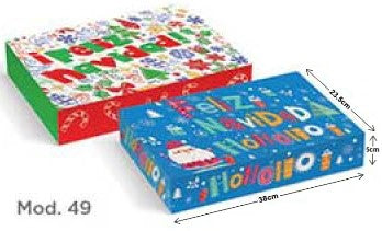 Caja Cartón Camisera Navi Feliz Navidad Grand 23½×38×5 granmark® 833-49/6 Pieza 751214603289 01