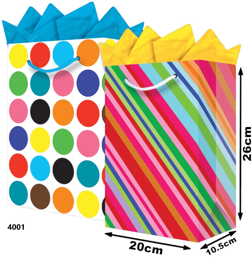 Bolsa p/RegaloTodaOcasión Big Dots Media 20×26+10½ granmark® 846-4001/6 Pieza 751214486394 01