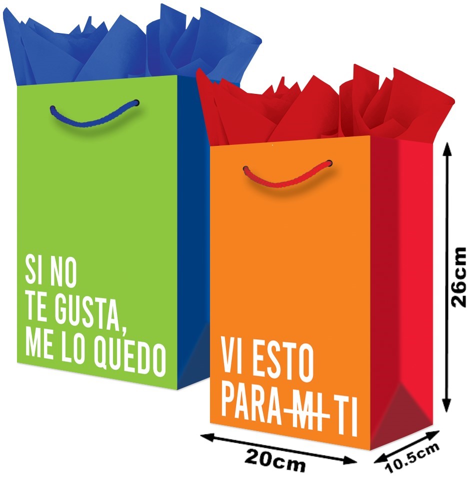 Bolsa p/RegaloTodaOcasión Frase Silly Media 20×26+10½ granmark® 846-6058/6 Pieza 751214661777 01