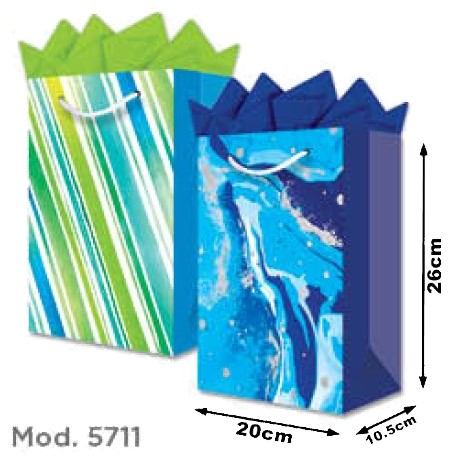 Bolsa p/RegaloTodaOcasión Manchas Azules Media 20×26+10½ granmark® 846-5711/6 Pieza 751214648297 01