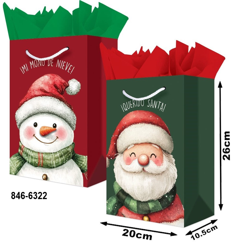 Bolsa p/Regalo Navidad Querido Santa Media 20×26+10½ granmark® 846-6322/6 Pieza 751214672230 01