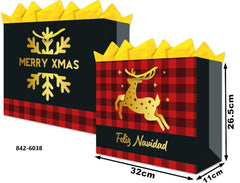 Bolsa p/Regalo Navidad Lumberjack Grand Boutique 32×26½+11 granmark® 842-6038/6 Pieza 751214661173 0