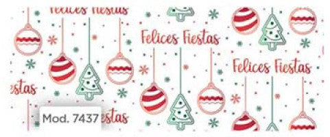 Papel p/Regalo Navidad Felices Fiesta Verde/Rojo 70×51.3cm granmark® 930-7437 Hoja 751214171436 01