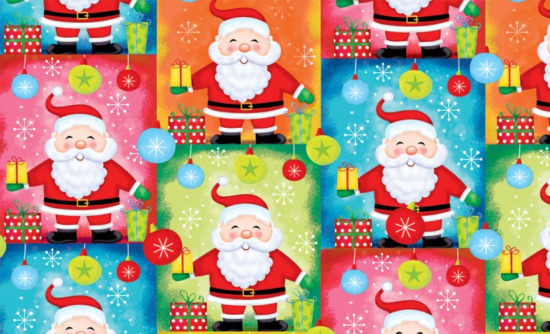 Papel p/Regalo Navidad Santa Cuadros Colores 70×51.3cm granmark® 930-5971 Hoja 751214156808 01