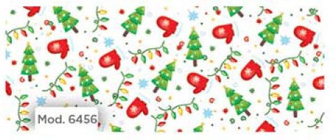 Papel p/Regalo Navidad Pinos/Guantes 70×51.3cm granmark® 930-6456 Hoja 751214161635 01