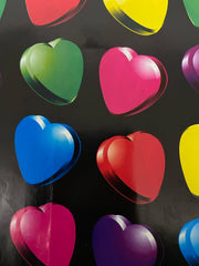 Papel Regalo San Valentin Corazon fondo negro c/25 50×70cm granmark® 1252 [Paquete]