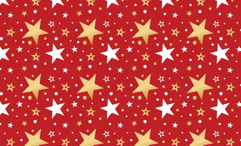 Papel p/Regalo Navidad Estrellas Fondo Rojo 70×51.3cm granmark® 930-6931 Hoja 751214166388 01
