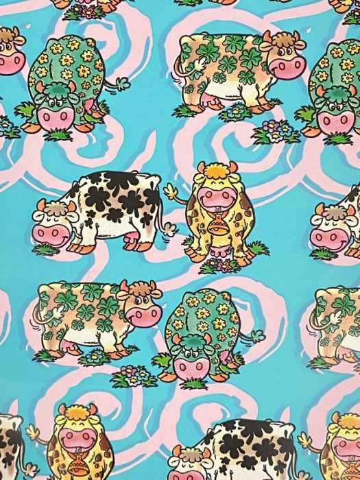 Papel p/Regalo Paquete Vacas c/25 70×49.5cm Colors® Paquete 01