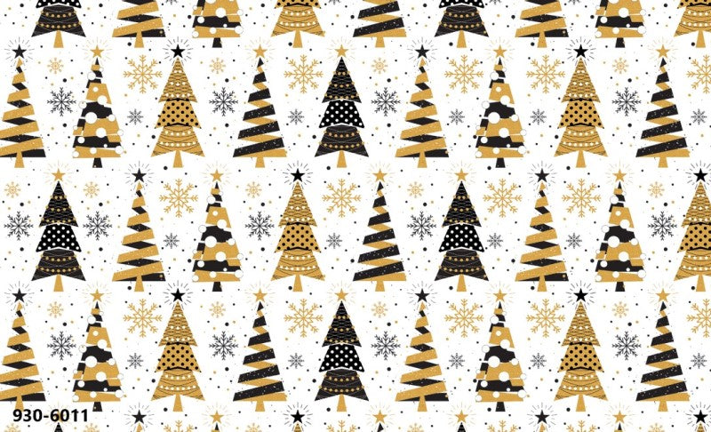 Papel p/Regalo Navidad Pino patrón Oro 70×51.3cm granmark® 930-6011 Hoja 751214157201 01