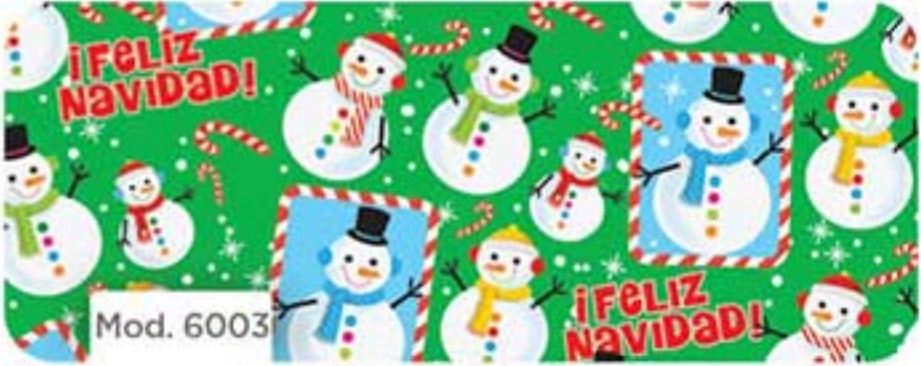 Papel p/Regalo Navidad Monos de Nieve 70×51.3cm granmark® 930-6003 Hoja 751214157126 01