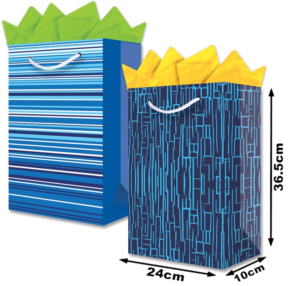 Bolsa p/RegaloTodaOcasión Lineas Azules Grand 24×36½+10 granmark® 845-6008/6 Pieza 751214659538 01