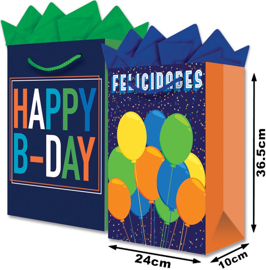 Bolsa p/RegaloTodaOcasión Globos Caballero Grand 24×36½+10 granmark® 845-5759/6 Pieza 751214650191 0