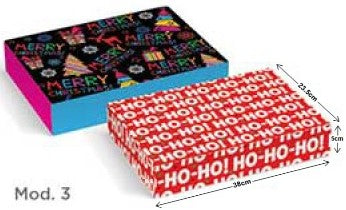 Caja Cartón Camisera Navi Merry / Ho-Ho! Grand 23½×38×5 granmark® 833-3/6 Pieza 751214481832 01