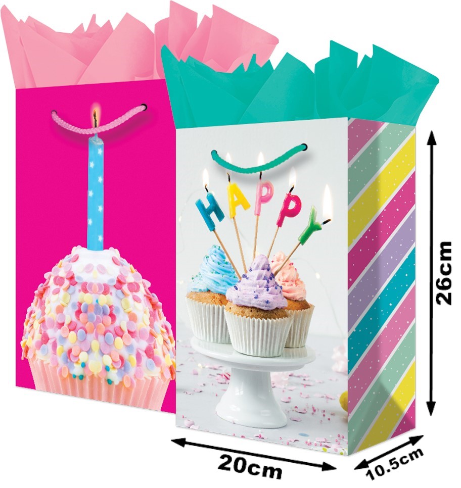 Bolsa p/RegaloTodaOcasión Cup Cakes Media 20×26+10½ granmark® 846-6024/6 Pieza 751214660527 01