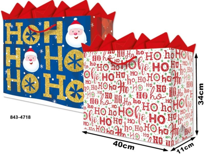 Bolsa p/Regalo Navidad HoHo! Jumbo Boutique 40×34½+11 granmark® 843-4718/6 Pieza 751214615176 01