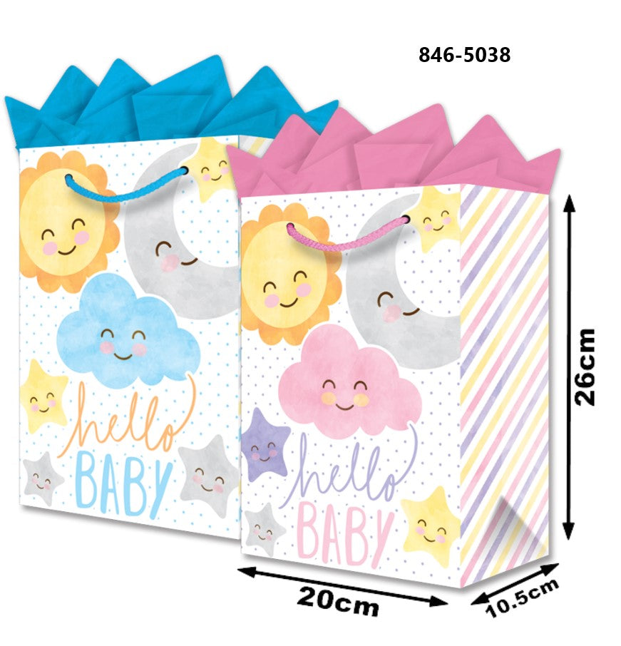 Bolsa p/RegaloTodaOcasión Nubecitas Niño Media 20×26+10½ granmark® 846-5038/6 Pieza 751214625854 01