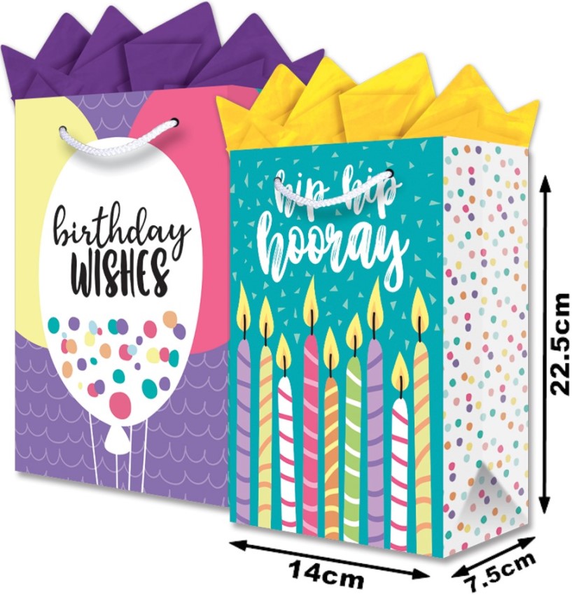 Bolsa p/RegaloTodaOcasión Globos Wishes Chica 14×22½+7½ granmark® 847-5763/6 Pieza 751214650399 01