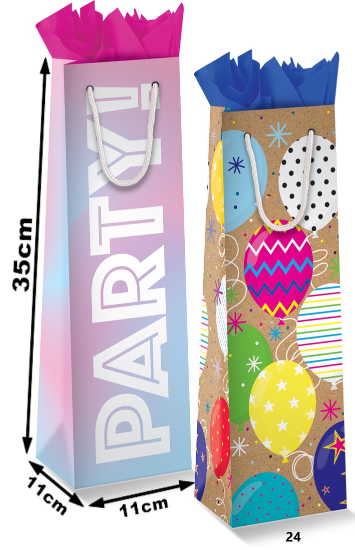 Bolsa p/RegaloTodaOcasión Vino Dama Vino p/Botella 11×35+11cm granmark® 836-24/6 Pieza 751214662132