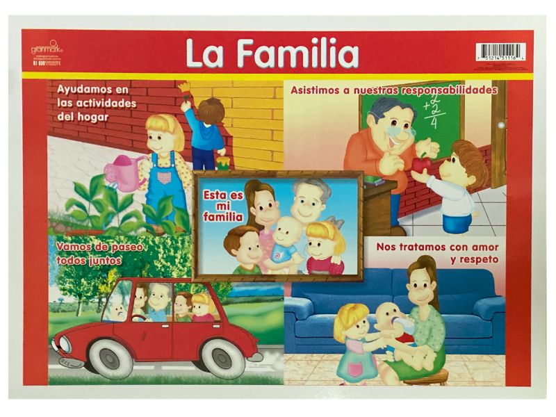 Póster Didáctico Mini La Familia 25×35cm granmark® 1361-46 Pieza 751214511164 01