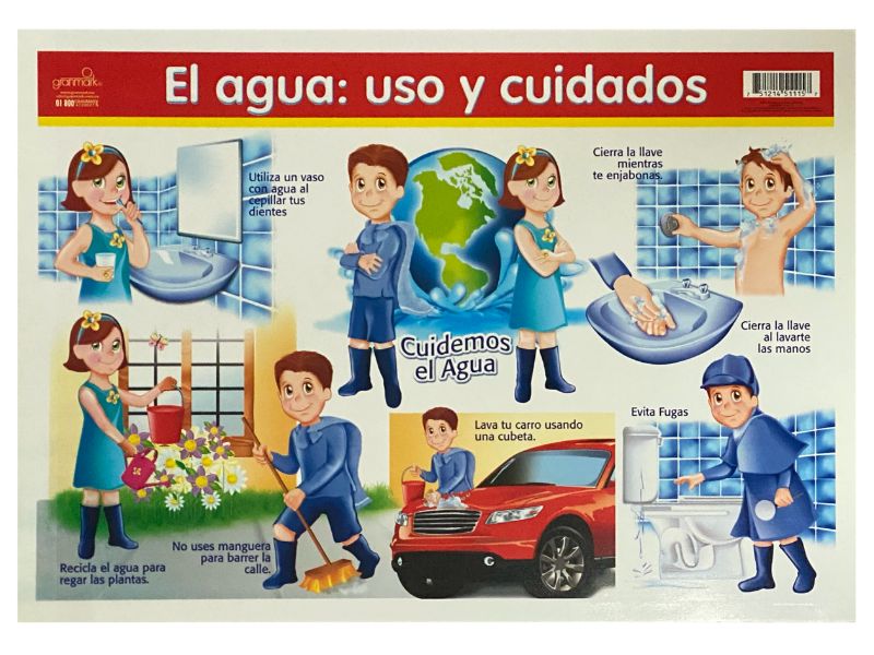 Póster Didáctico Mini El Agua: uso y cuidados 25×35cm granmark® 1361-45 Pieza 751214511157 01