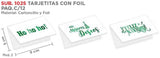 Tarjeta Navidad c/Foil plegable 3 lfrases surtid c/12 Verde 10×9cm granmark® 1025-2 Paquete 75121479