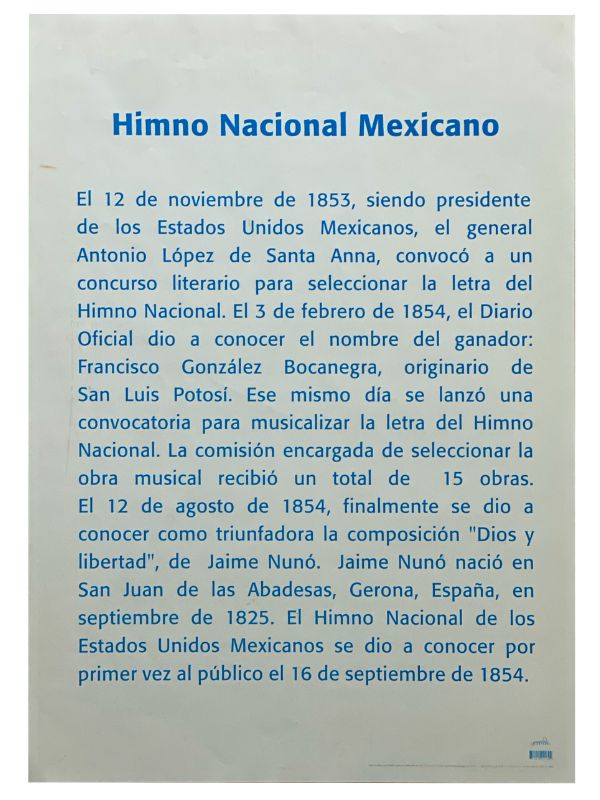 Póster Didáctico Himno Nacional Mexicano 50×70cm granmark® 1345-28 Pieza 751214241894 02