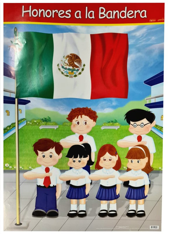 Póster Didáctico Honores a la Bandera 50×70cm granmark® 1345-36 Pieza 751214248039 01