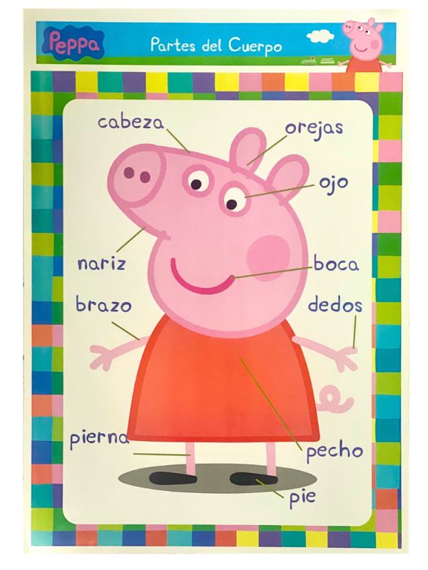 Póster Didáctico Partes del Cuerpo Pepa 50×70cm granmark® 1313-21 Pieza 751214718327 01