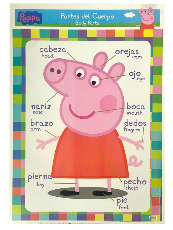 Póster Didáctico Partes del Cuerpo Pepa 50×70cm granmark® 1313-21 Pieza 751214718327 02