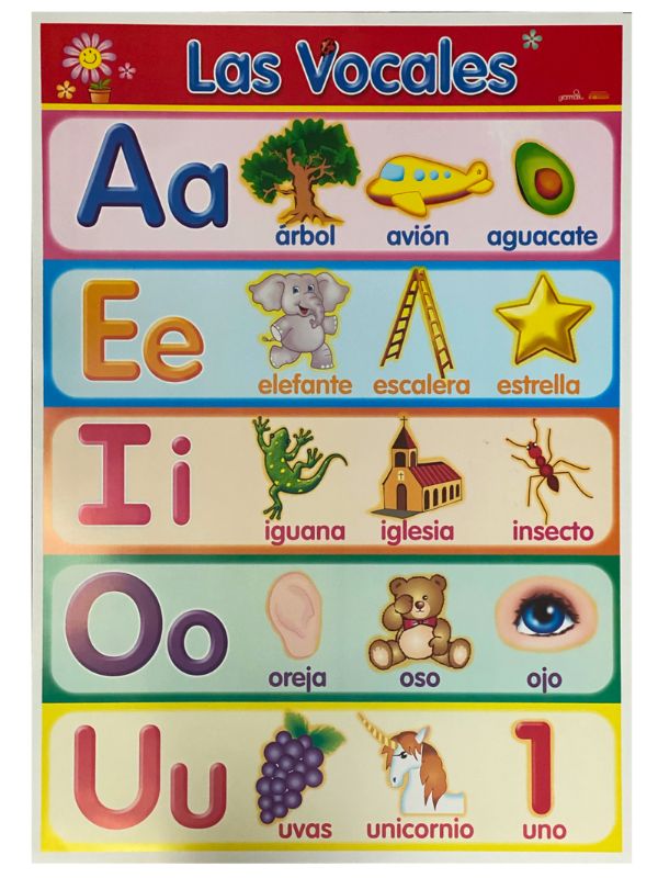 Póster Didáctico Vocales 50×70cm granmark® 1314-1 Pieza 751214316233 01