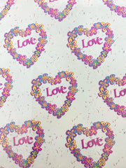 Papel Regalo San Valentin Love corazones flores c/25 50×70cm granmark® 930L [Paquete] 751214112187