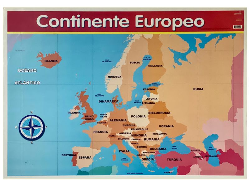 Póster Didáctico Continente Europeo 50×70cm granmark® 1345-102 Pieza 751214543240 01
