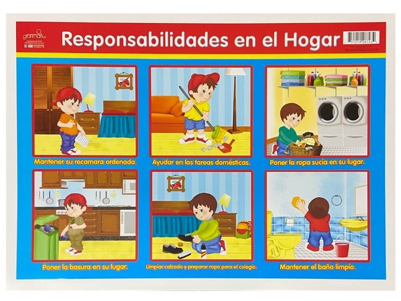 Póster Didáctico Mini Responsabilidades Hogar 25×35cm granmark® 1361-27 Pieza 751214287434 01
