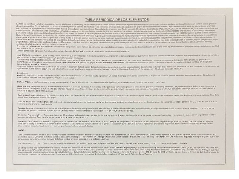 Póster Didáctico Mini Tabla Periódica Elementos 25×35cm granmark® 1361-29 Pieza 751214296986 02