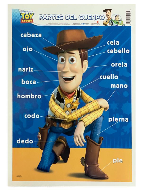 Póster Didáctico Mini Partes del CuerpoToyStory 35×25cm granmark® 1361-117 Pieza 751214540102 01