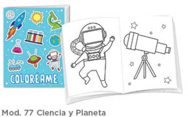 Cuaderno p/Colorear Ciencia y Planetas c/16 Paginas Carta granmark® 776-77 Pieza 751214797452 01
