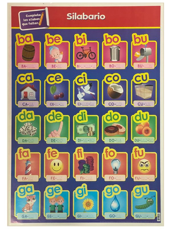 Póster Didáctico Silabario 50×70cm granmark® 1345-112 Pieza 751214569806 01