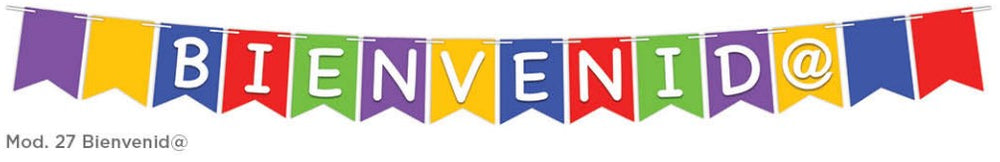 Adorno Toda Ocasión Banderin Bienvenidos Movil c/14 19×14cm 3.5m Colga granmark® 6086/27 [Pieza] 751214797834