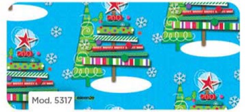 Papel p/Regalo Navidad Pinos Fondo Azul 70×51.3cm granmark® 930-5317 Hoja 751214150141 01