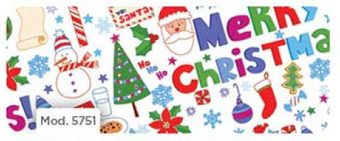 Papel p/Regalo Navidad MerryChristmasFondoBlanco 70×51.3cm granmark® 930-5751 Hoja 751214154620 01