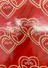 Papel Regalo San Valentin Amor Love corazones rojos c/25 50×70cm granmark® 1330 [Paquete]