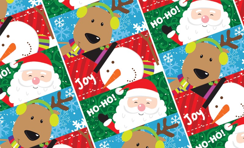 Papel p/Regalo Navidad Santa/Moños/Renos 70×51.3cm granmark® 930-6021 Hoja 751214157300 01