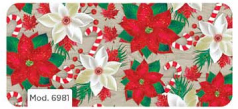 Papel p/Regalo Navidad Nochebuenas Grande 70×51.3cm granmark® 930-6981 Hoja 751214166883 01