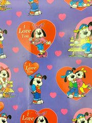 Papel Regalo San Valentin I love you c/perritos c/25 50×70cm granmark® 1467 [Paquete]