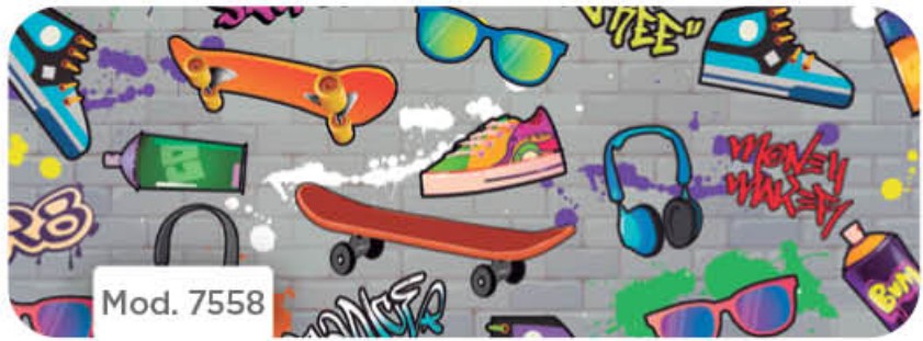 Papel p/Regalo Festejos Patinetas 70×51.3cm granmark® 930-7558 Hoja 751214172648 01